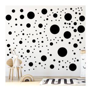 StickerDeen 500+ Assorted Polka Dot Circle Wall Stickers for Kids Bedroom Living Room
