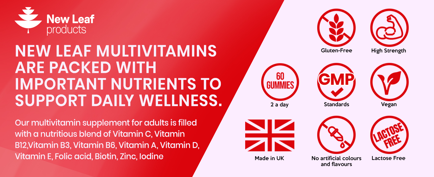 New leaf Products Multivitamin Gummies EBC