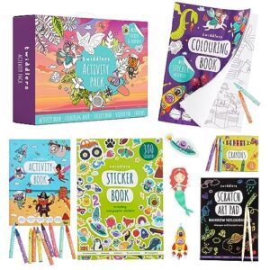 THE TWIDDLERS Travel Activity Pack for Children - Scratch Pad + Bamboo Scratch Pens