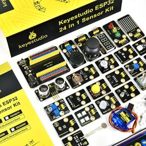KEYESTUDIO 24 in 1 Sensor Modules Kit for ESP32 (Include)，38 Projects for Python and Arduino IDE