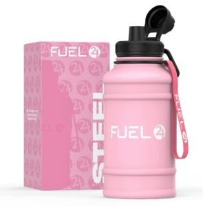 Fuel24 Stainless Steel Jug - 1.3 or 2.2 Litre Water Bottle - Extra Strong