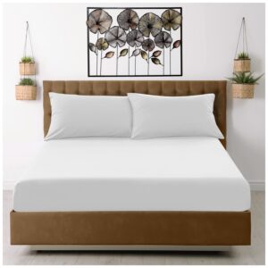 Fitted Sheet Single Bed - White Bedding Sheet - Plain Dyed Microfiber Bedsheets