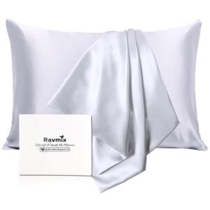 Ravmix Silk Pillowcase for Hair and Skin with Hidden Zipper