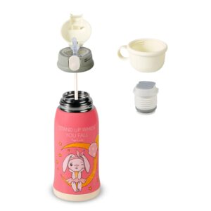 Jumping Jumbo 550ML Stainless Steel Metal Water Bottles with Straw