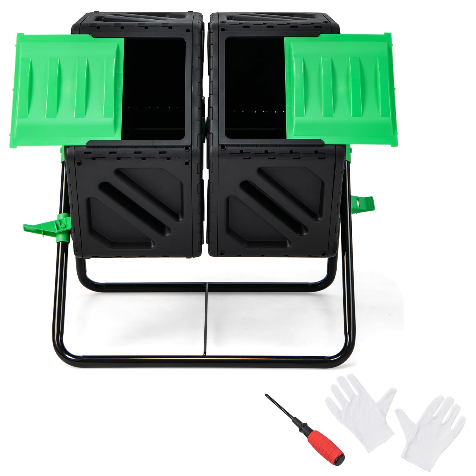 TANGZON Single/Dual Chamber Garden Tumbling Composter