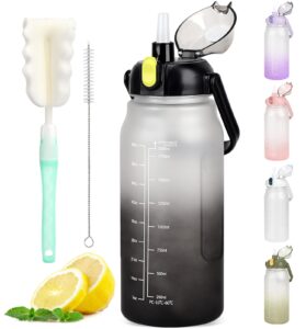 GXCROR Water Bottle 2L with Straw