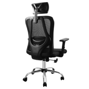 SKSBTF Ergonomic Office Desk Chair with Adjustable Headrest and Armrest Computer Mesh Chair with Lumbar Support executive Swivel Chair for Home Office Study Game