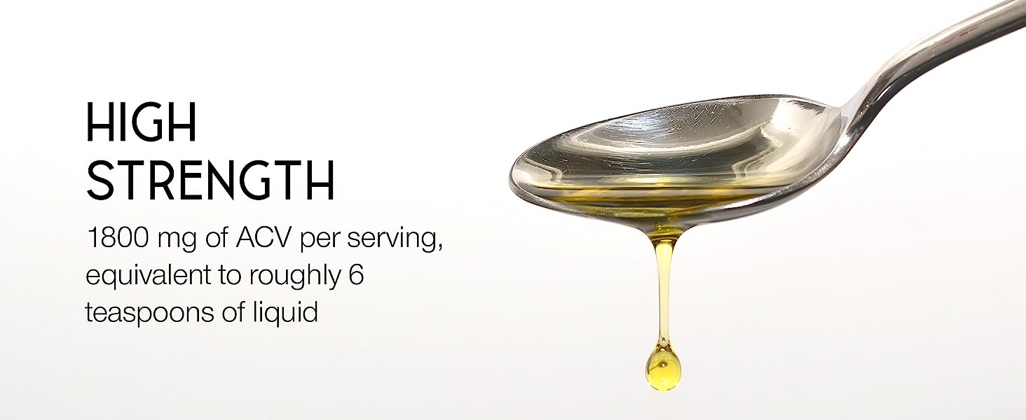 high strength 1800 mg apple cider vinegar capsules