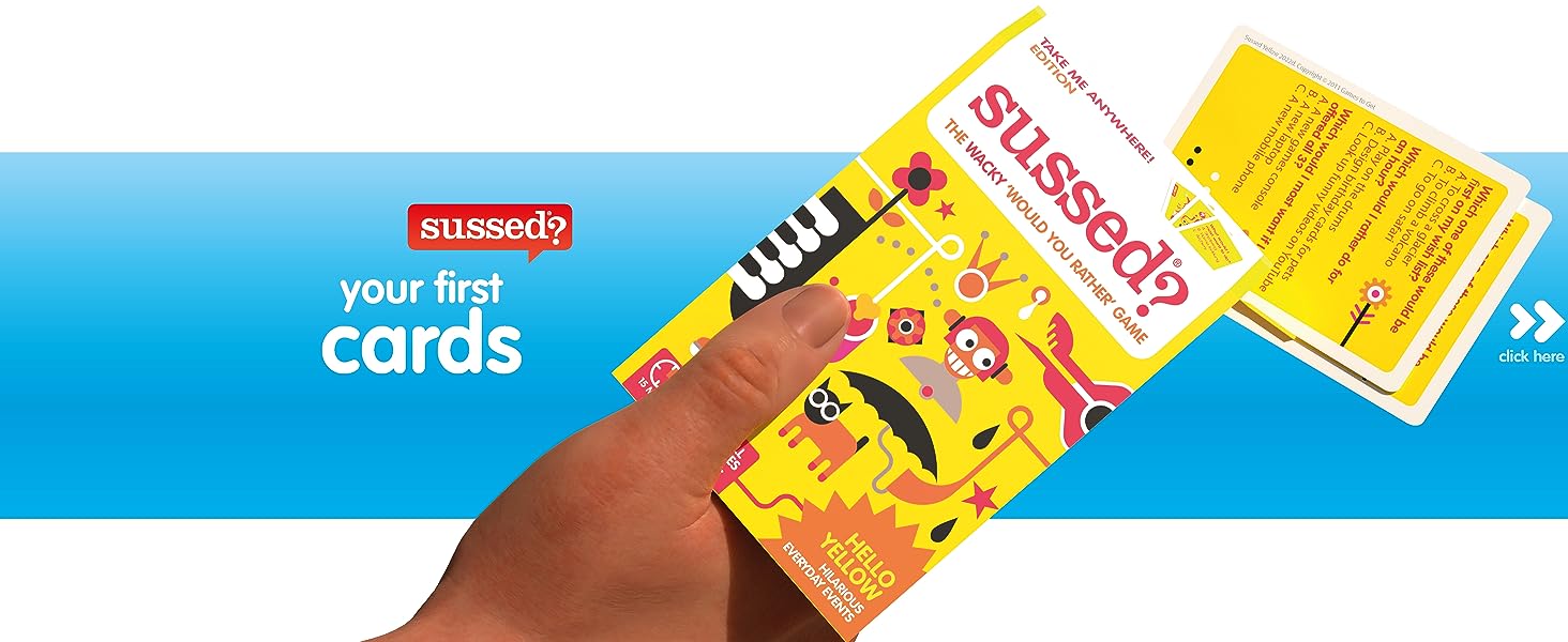 Swipe to see your first Sussed cards!