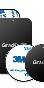 Metal Plate Disc Mount Magnet 3M Sticker Thin Car Phone Holder Air Vent MagSafe Wireless 4 Round