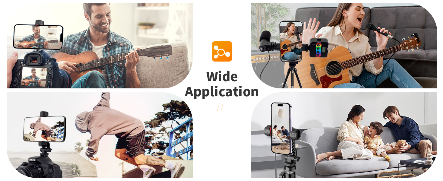 TARION Smartphone Tripod Mount Cellphone Holder 360°Rotatable Phone Clamp Adapter