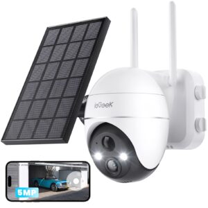 ieGeek 5MP 360° Solar Security Camera Outdoor Color Night Vision