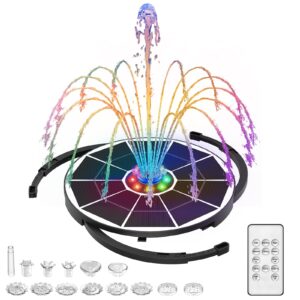 ASITIN 5.5W LED Solar Fountain is Equipped with 3000mAh Battery