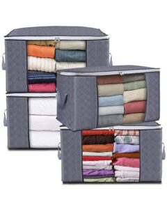 KALAHOL Large Capacity Clothes Storage Bags with Zips