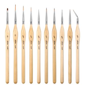 Detail Paint Brushes 10pcs Fine Paint Brushes
