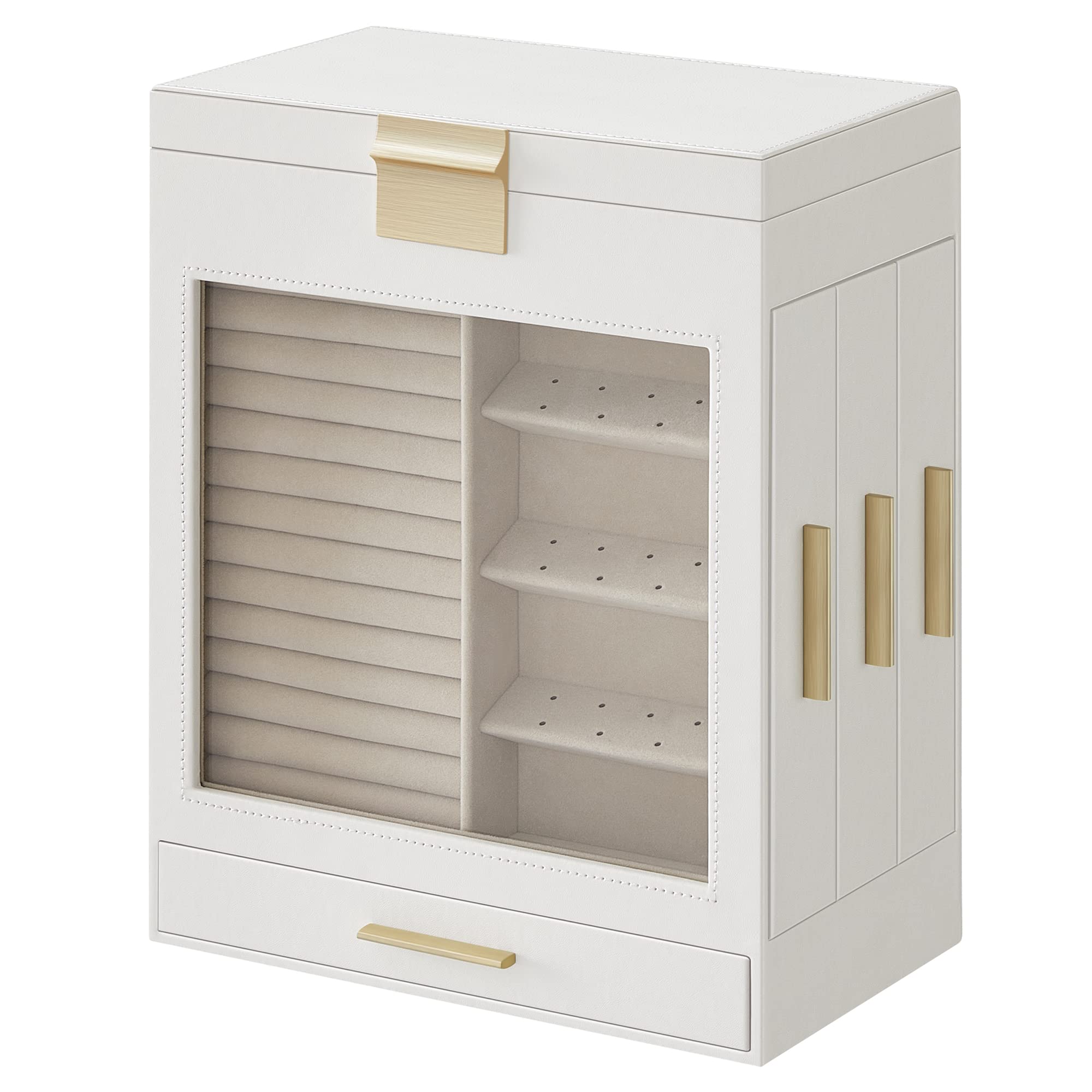SONGMICS Jewellery Box with Glass Window