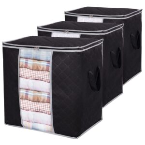 Lifewit 3 Pack 90L Clothes Storage Bag Boxes
