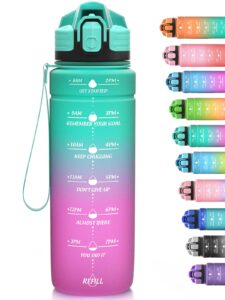 Niggeey 500ml & 700ml & 1000ml Motivational Water Bottle with Time Marker
