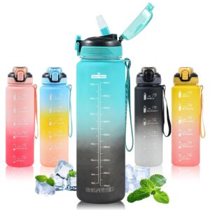 SEASEVEN Water Bottle with Straw 1L