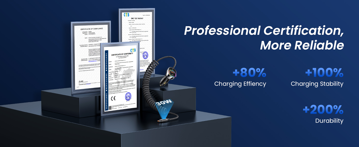 USB C Car Charger, 60W Super Fast Car Charger [PD 30W PPS & QC 3.0] Cigarette Lighter 12V/24V 