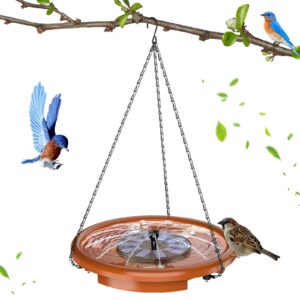 AISITIN Hanging Solar Water Fountain for Bird Bath