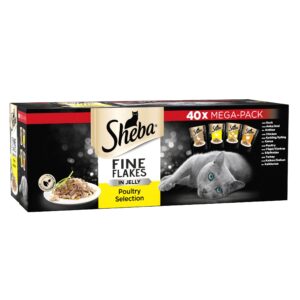 Sheba Fine Flakes Poultry Collection in Jelly 40 Pouches