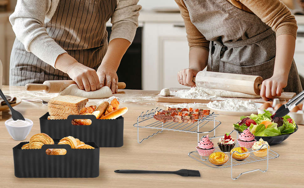 Air Fryer Accessories, Set of 8 for Ninja Dual AF300UK