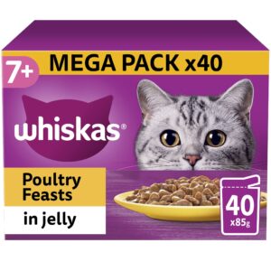 Whiskas 7+ Senior Cat Food Poultry Selection in Jelly