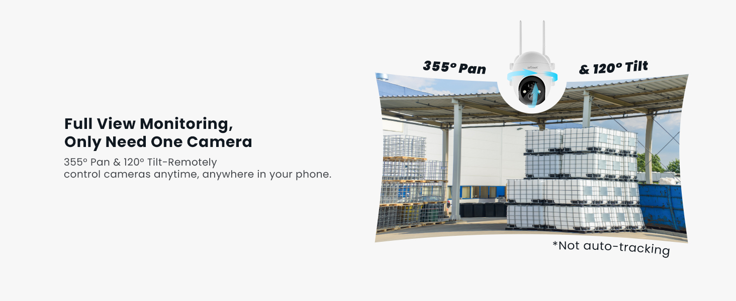 ieGeek 5MP 360° Solar Security Camera Outdoor Battery Wireless CCTV Camera Systems