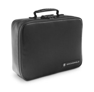 DocuShield Fireproof Document Bag Fire & Water Resistant Fibreglass Fabric | TSA Lock | Waterproof Zipper | Dividers and Pockets | Box for Important File Storage | UK brand | Lightweight & Portable