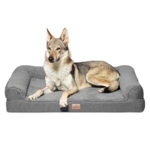 Bedsure Orthopedic Dog Bed Large - Washable Dog Sofa Bed Couch with Removable Cover& Nonskid Bottom