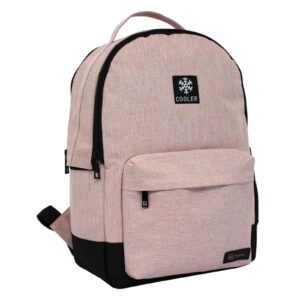 Picnic Cooler Backpack Large Capacity Lightweight Lunch Bag Food Container for Camping Hiking Beach Family Outdoor Activities (20 L) - Pink