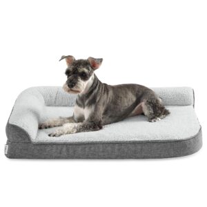 Lesure Medium Dog Bed Washable - Orthopedic Dog Sofa Bed with Waterproof Removable Cover