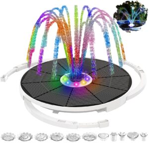 YEEREEN LED Solar Fountain 5.5w with Adjustable Support Rod
