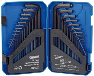 30 Piece Hexagon Allen Key Set - Metric/AF Combined Long Pattern with Case - Draper 33894