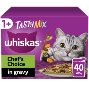 Whiskas Tasty Mix 1+Chef´s Choice in Gravy 40 x 85 g Pouches