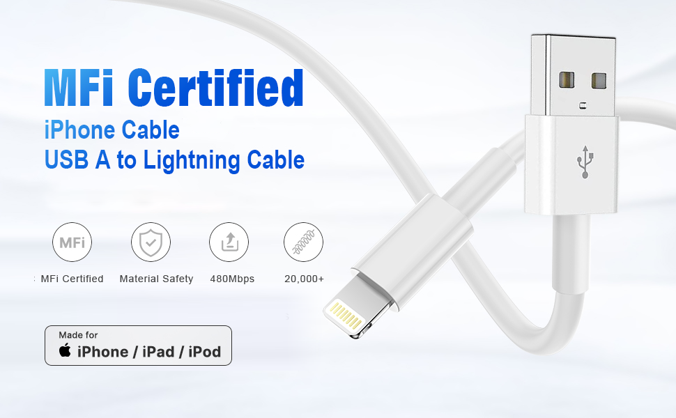 Apple MFi Certified iPhone charger cable