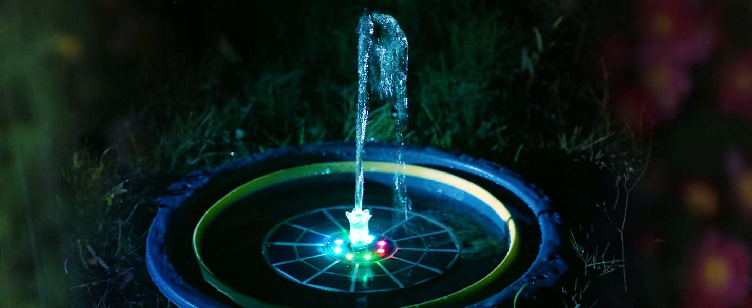 solar fountain for bird bath