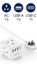 extension lead with usb slots