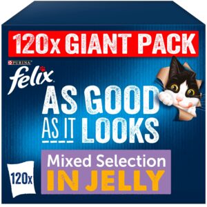 Felix As Good As It Looks Adult Wet Cat Food Mixed in Jelly Beef