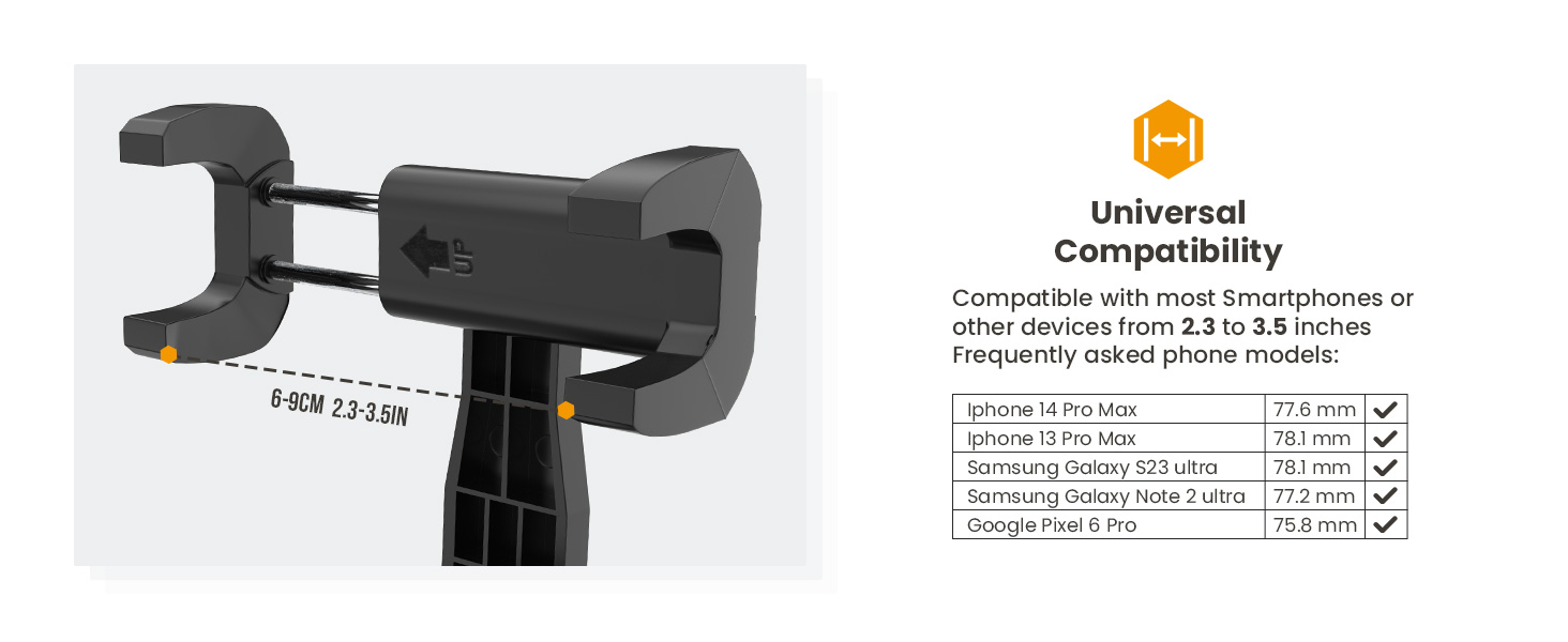 TARION Smartphone Tripod Mount Cellphone Holder