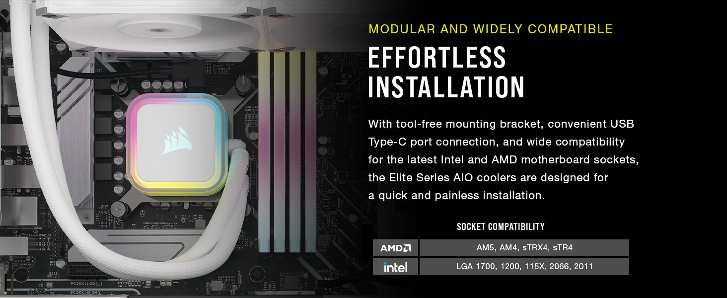 tool-free mounting bracket, USB Type-C, Intel, AMD AM4