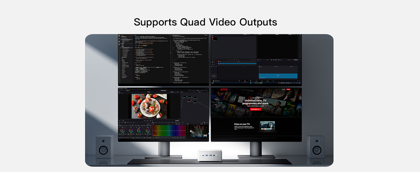 quad video display