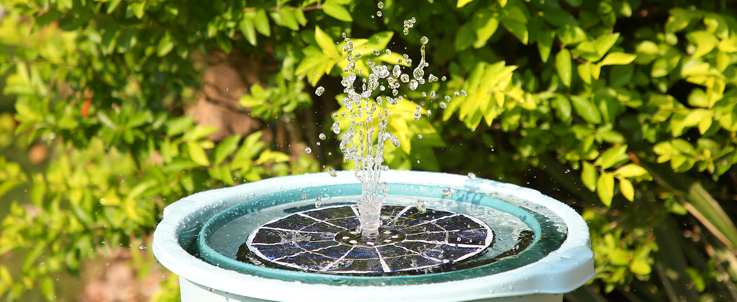 solar fountain for bird bath