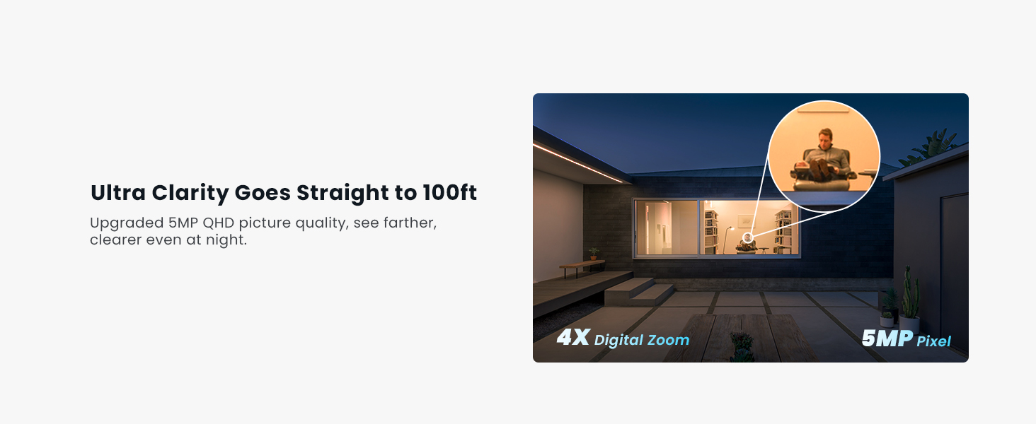 ieGeek 5MP 360° Solar Security Camera Outdoor Battery Wireless CCTV Camera Systems