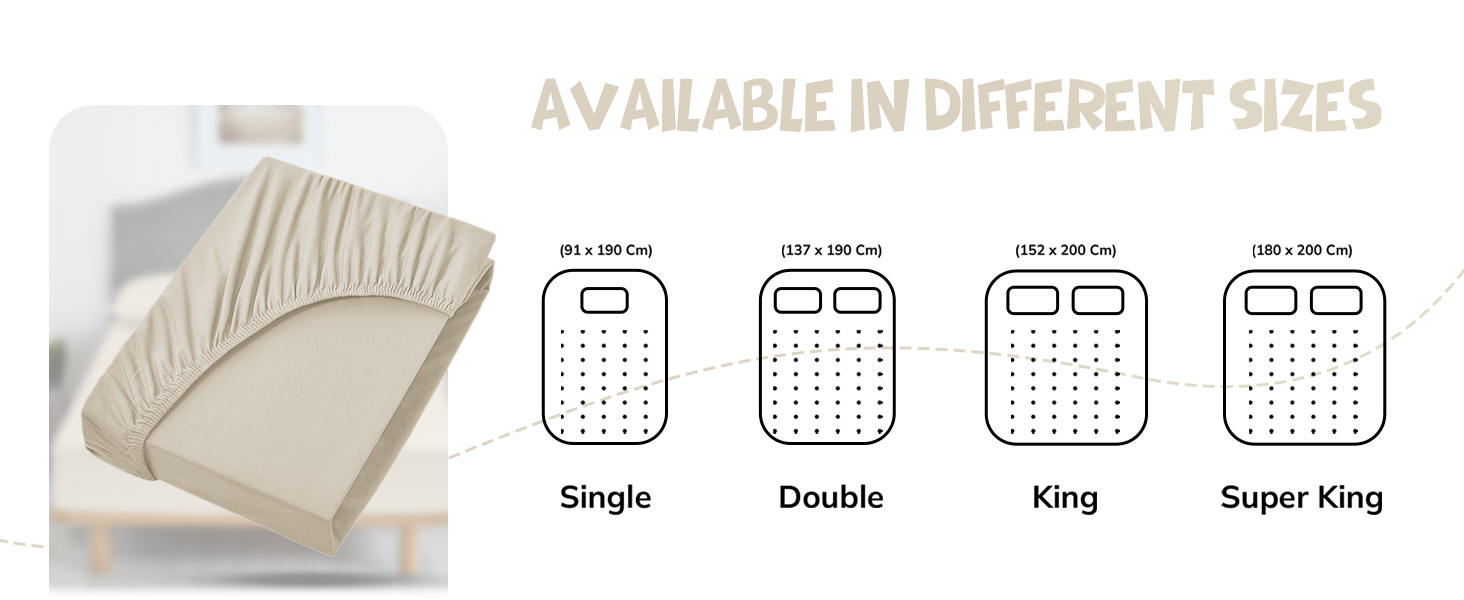 FITTED SHEET 25 CM CREAM