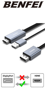 HDMI to DisplayPort Cable