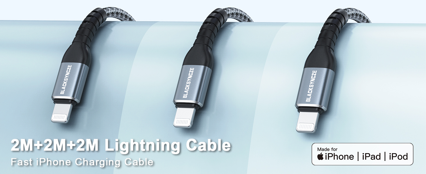 BLACKSYNCZE iPhone Charger Cable