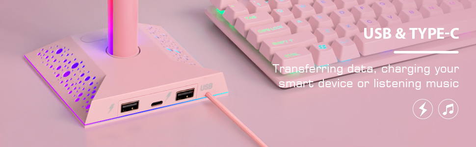 rgb headset stand