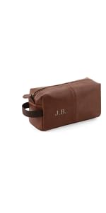 Mens Faux Leather Wash Bag